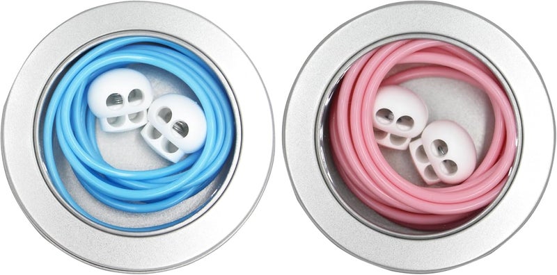 MEYAGO 2PCS PVC Knitting Stitches Holder Barber Cord Stitch Markers Knit Stiches Keeper PVC Knitting Cords with Knitting Needle Stoppers in Storage Tin - Image 1